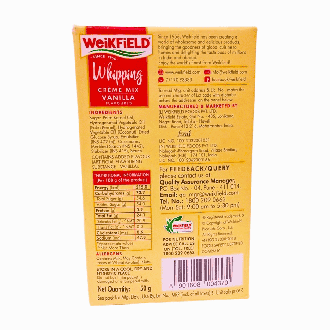 Whipping Cream Mix - 50g - Image 2
